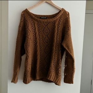 Camel Colored Laced Sweater